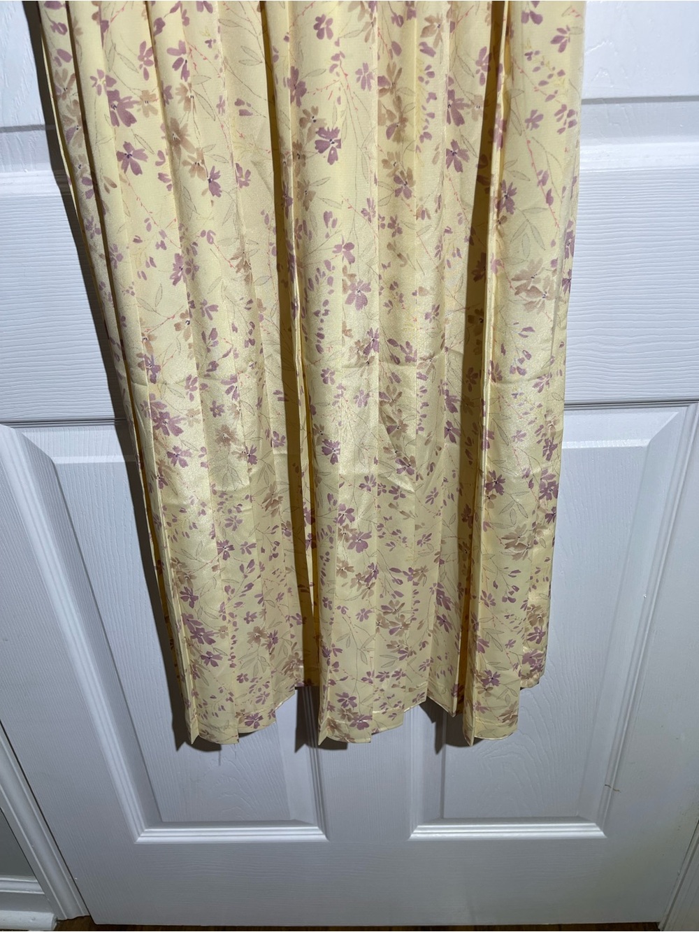 Leslie Fay Vintage Cottagecore Floral Pleated Dress with Matching belt EVC Sz 12 - Picture 4 of 7